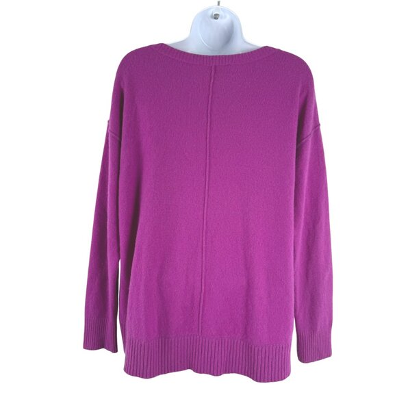 Ann Taylor Cashmere Sweater Medium‎ Purple Solid FS-1362 - Picture 5 of 10
